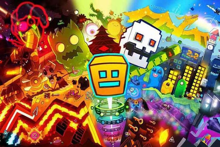 Geometry Dash custom level gameplay